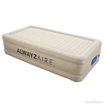 Bestway - AlwayzAire Fortech Airbed with Built-in AC Pump, 17 Inch Twin 566953384